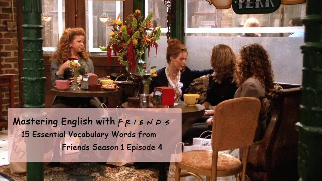 "The Friends cast sitting at Central Perk café, discussing and laughing."