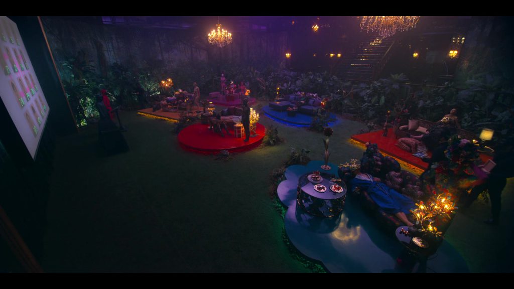 VIP lounge scene with colorful decor in Squad Game Episode 7.