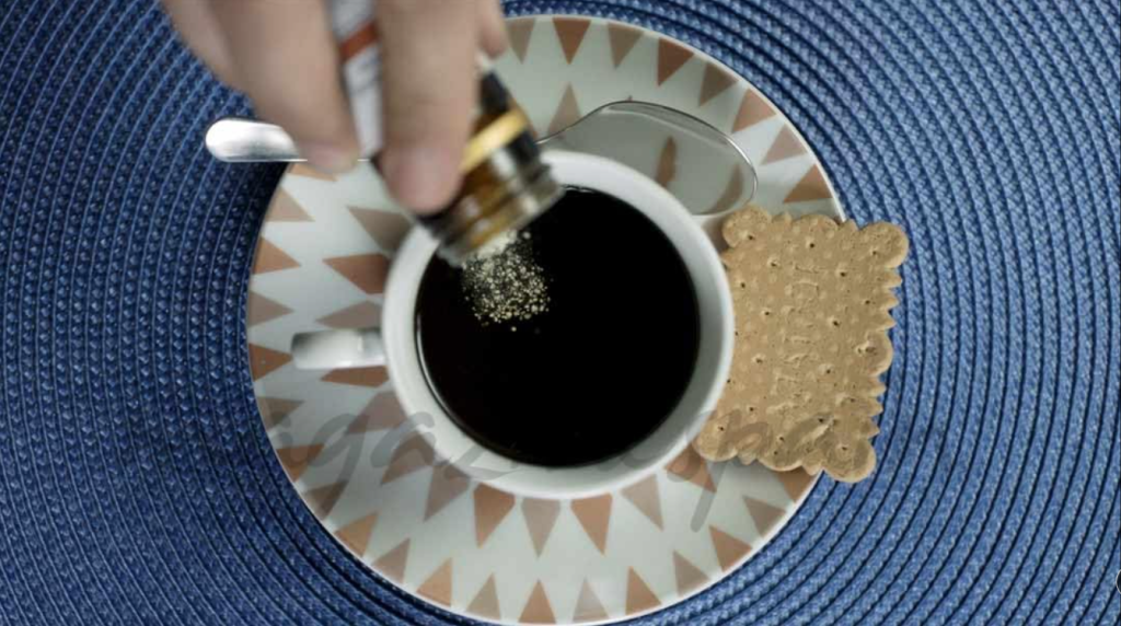  close-up of a coffee cup and biscuit, symbolizing detail-oriented language learning moments in Money Heist
