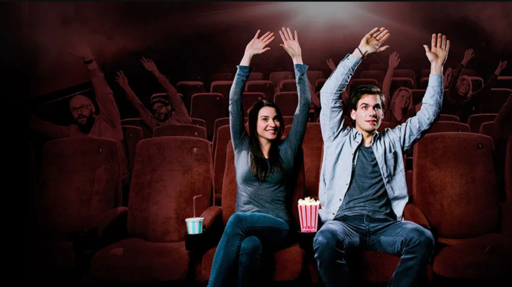 An engaging moment from a movie scene with dual subtitles for English learners.