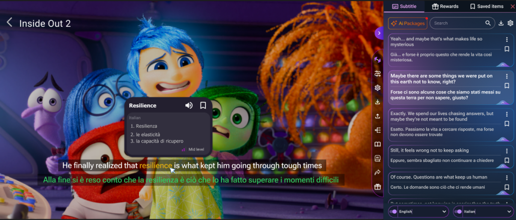 Screen showing countdown before dialogue appears