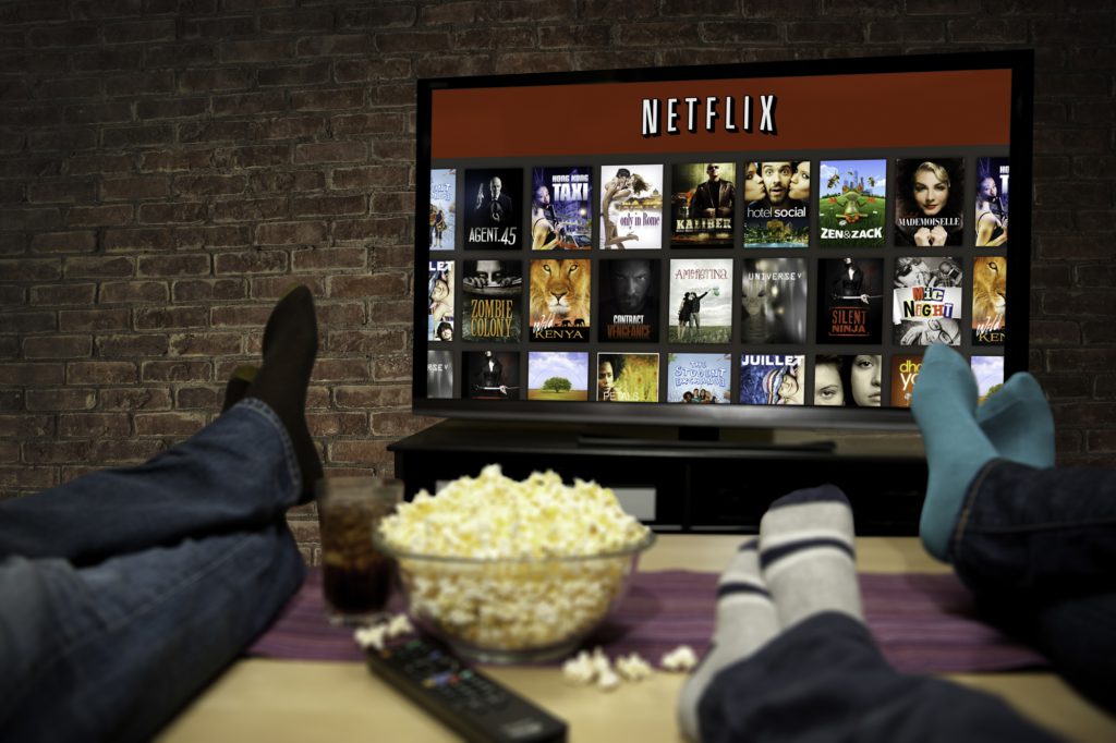 Relaxing with popcorn while watching Netflix - Learn new words effortlessly