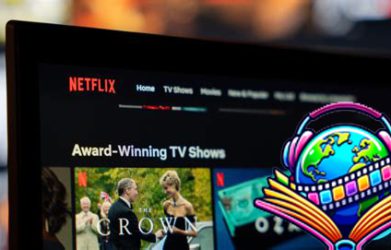 Netflix interface showing multiple shows - ideal for vocabulary learning