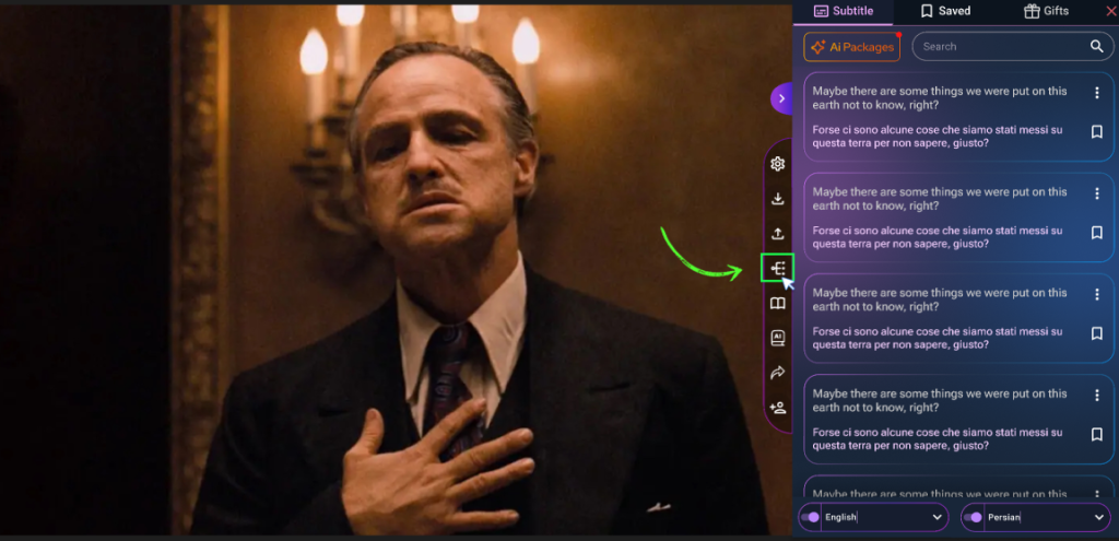 Example of a Mind Map showing vocabulary from The Godfather
